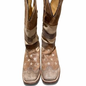 Roper Multicolor Star Embroidered Heeled Boots